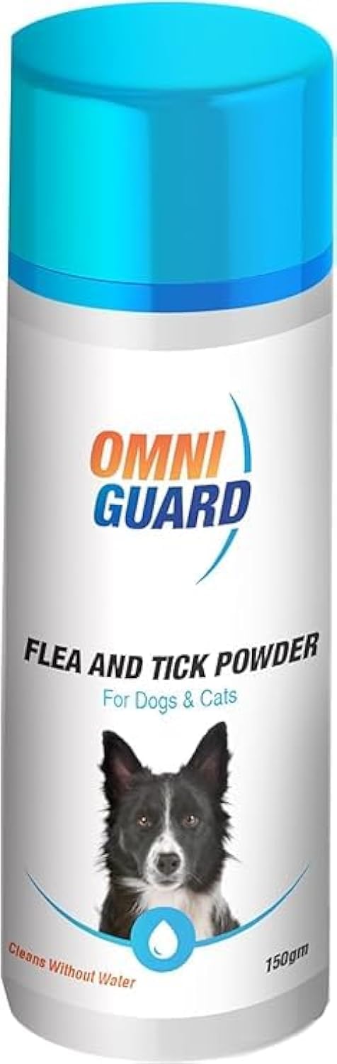 Omniguard Flea And Tick Powder Shampoo For Dogs And Cats 150 Ml White
