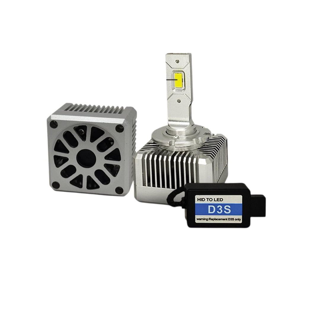 OK-LAND Series - D3S LED Car Headlight Bulb - Size | 11000 Lumens Per Piece | 6000K Bright White | Waterproof | Smart Cooling | Compatible with German Cars - 380% Power Increase