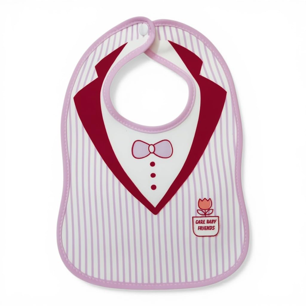 Catch Up Cloth Baby Feeding Bib for Newborns and Infants, Cute Cartoon Design Baby Bib, Lightweight Soft Fabric Bib, BPA Free Baby Drool and Food Bib, Easy Clean Bib for Daily Feeding and Mealtime
