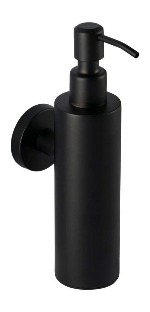 Stainless Steel Soap Dispenser in Black - Bathroom Bathroom Drilling Holder Holder Soap Holder Soap Holder Soap Dish Dispenser Wall Toilet (Stainless Steel (black), Round)