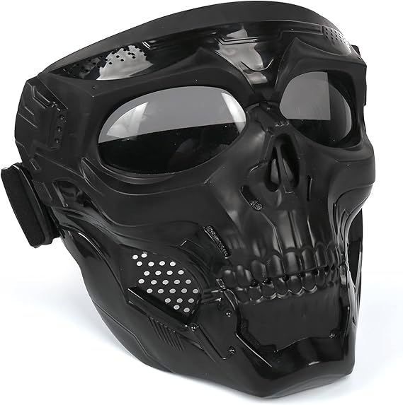 Ushop Skull Mask Full Face Scary Halloween Masks UV Protection Goggles for Motorcycle Snowboarding Cycling