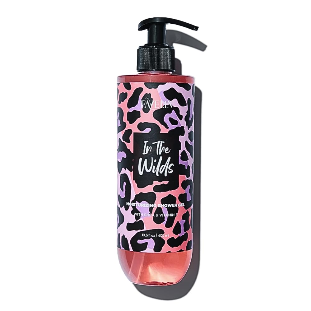 Favelin into the Wild Shower Gel | 400 ML | Blend of Amber, White Oud, and Sugar | Cleansing and moisturizing