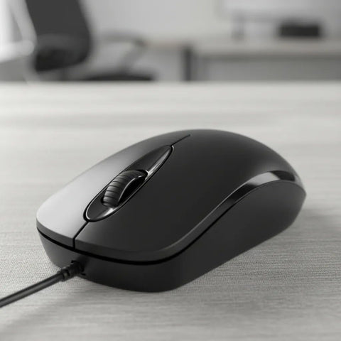 M150 USB Wired Mouse, Black, USB Connection, Precise Control, Ergonomic Design, for PC and Laptop Work on Mac