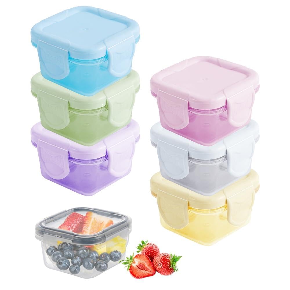 Portable Food Box - Versatile, airtight plastic container for on‑the‑go meals; fits inside lunch bags, keeps sauces from spilling, holds candies, dried fruits or nuts, easy to clean and stack. (12)