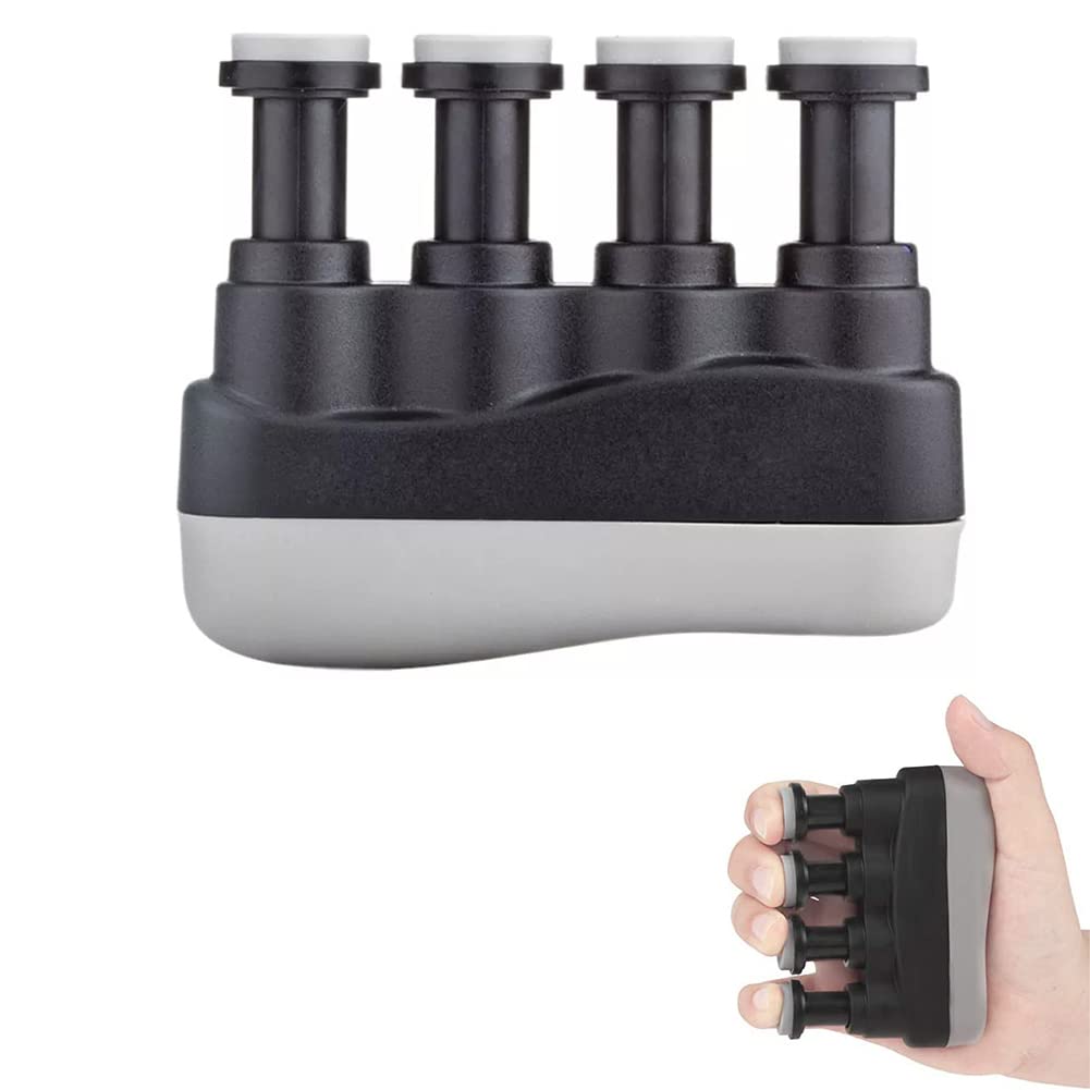 TUKNN Finger Exerciser Tool, Guitar & Piano Trainer, Adjustable Hand Trainer, Black Rubber & Plastic