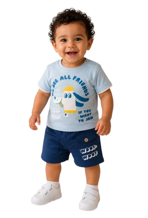 Summer Baby Set - Cotton T-Shirt with Short Summer Milton for Boys
