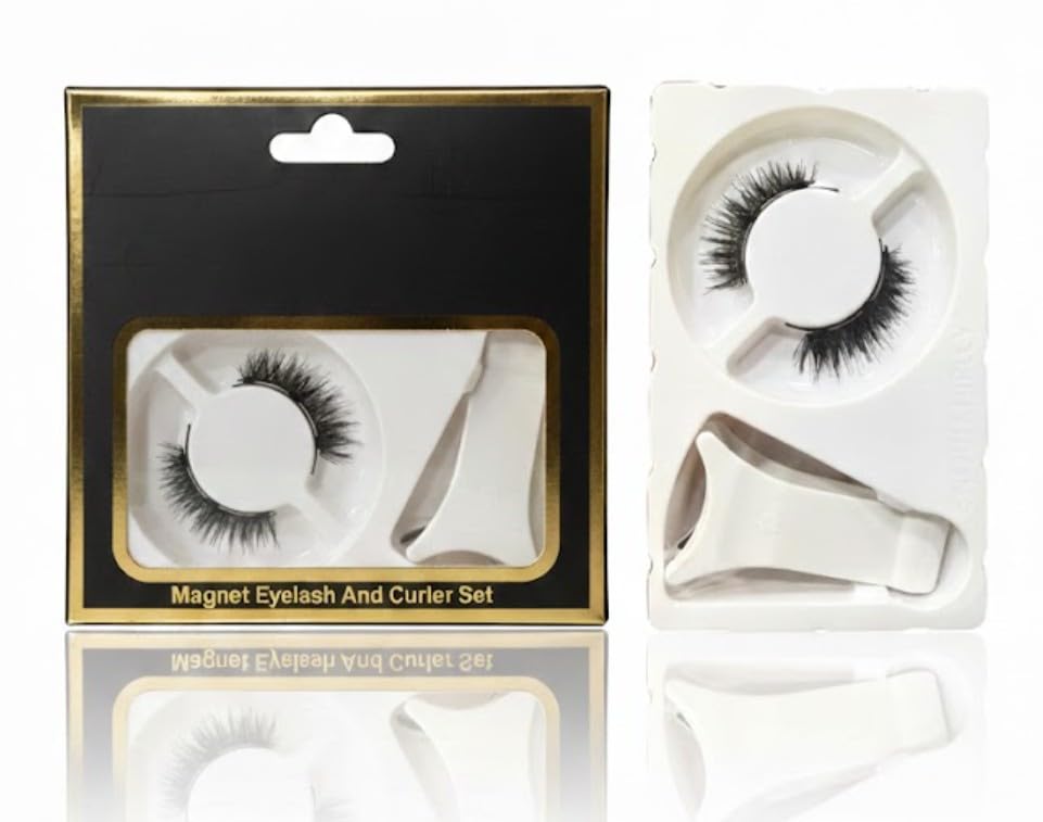 Magnetic Eyelashes - No Glue, Dual Applicator, Reusable, Waterproof, Soft Full Eye False Lashes (N01)