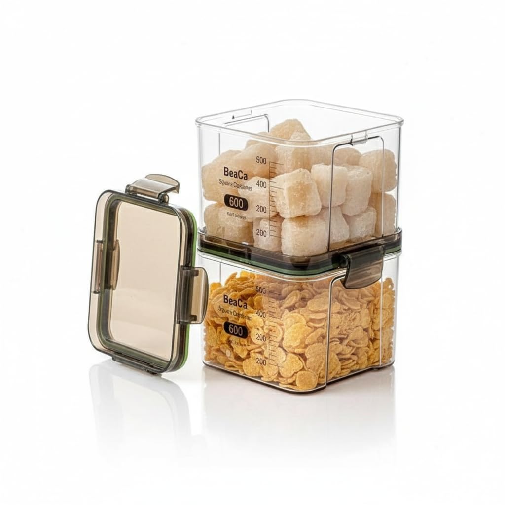 Home Care XX-1047 600ml Food Storage Container Compact Kitchen Storage, Pack of 48 - Plastic