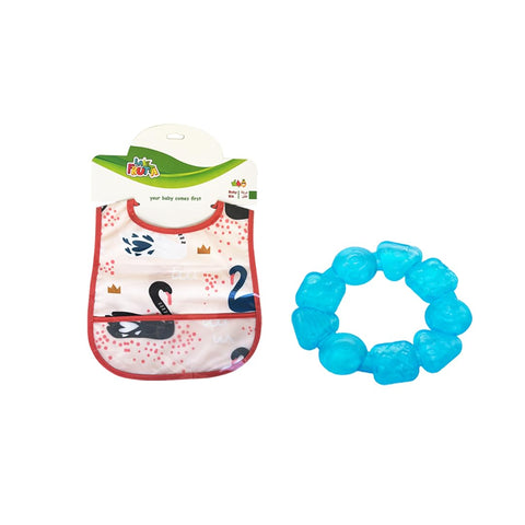 La Frutta (PVC Baby Bib with pocket & Gel Teether)