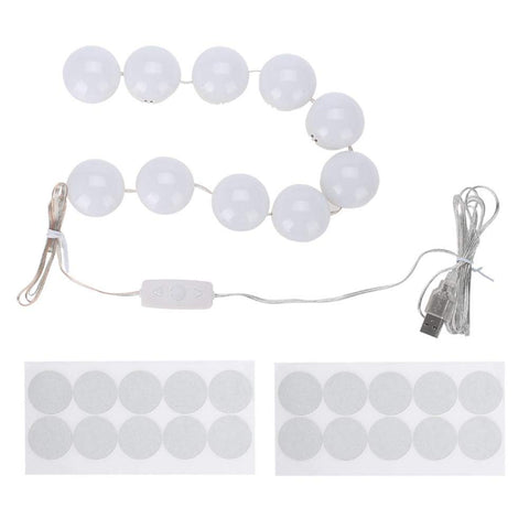 Led makeup mirror lights dimmable bulb warm/cold tones dressing mirror decorative light