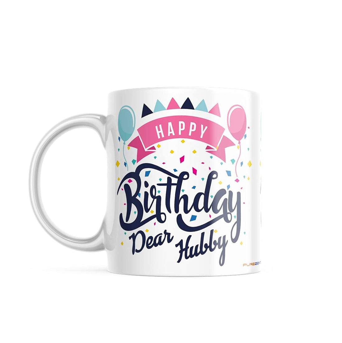 PUREZENTO Happy Birthday Dear Hubby Best gfit for Husband's Birthday Ceramic Coffee Mug