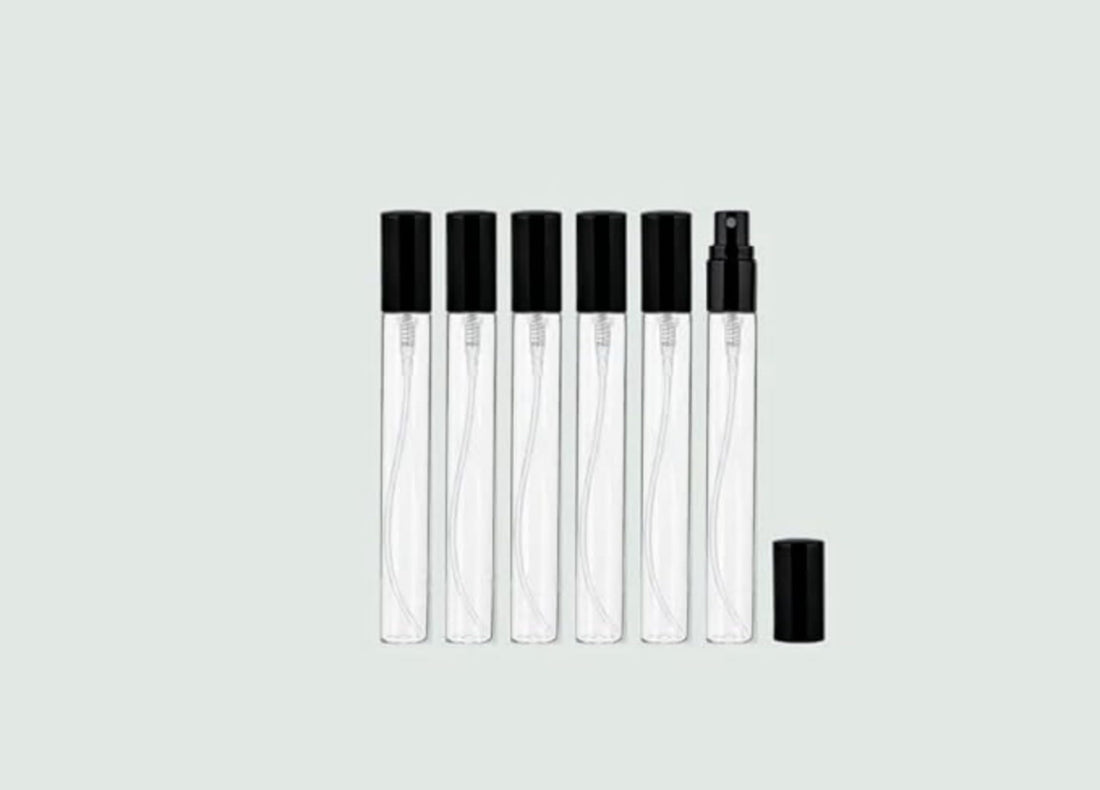 Mini Spray Bottle 10 ml Pack of 6 Glass Bottle, Pocket size, Small Spray Bottle,for On the Go