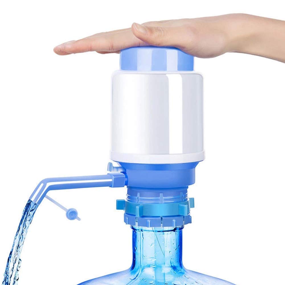 Nesloonp Manual Pressure Water Dispenser, Drinking Water Pump Canister Pump Compatible with Bottles (PET) of 2.5L, 3L, 5L, 6L, 8L and 10 Litres