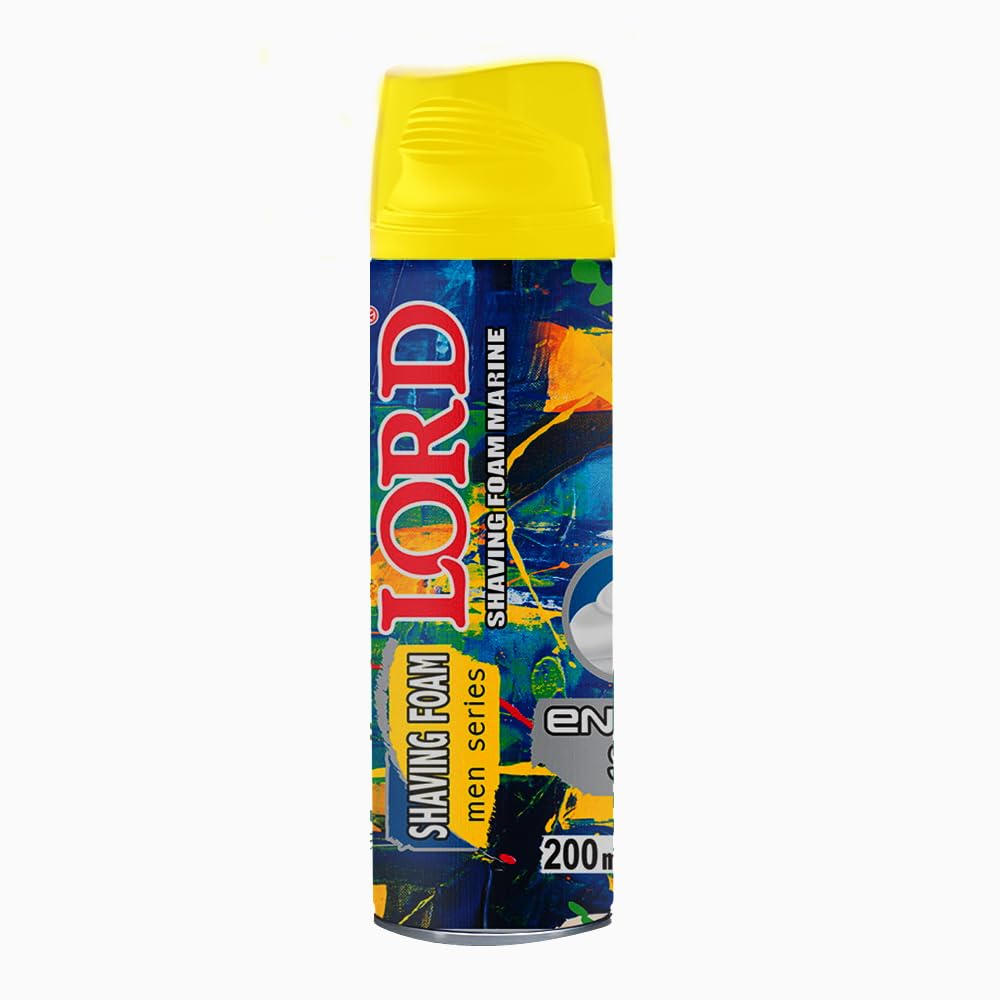 Lord Shaving Foam (Marine) 200 ml, for a smooth and smooth shave free from inflammation.