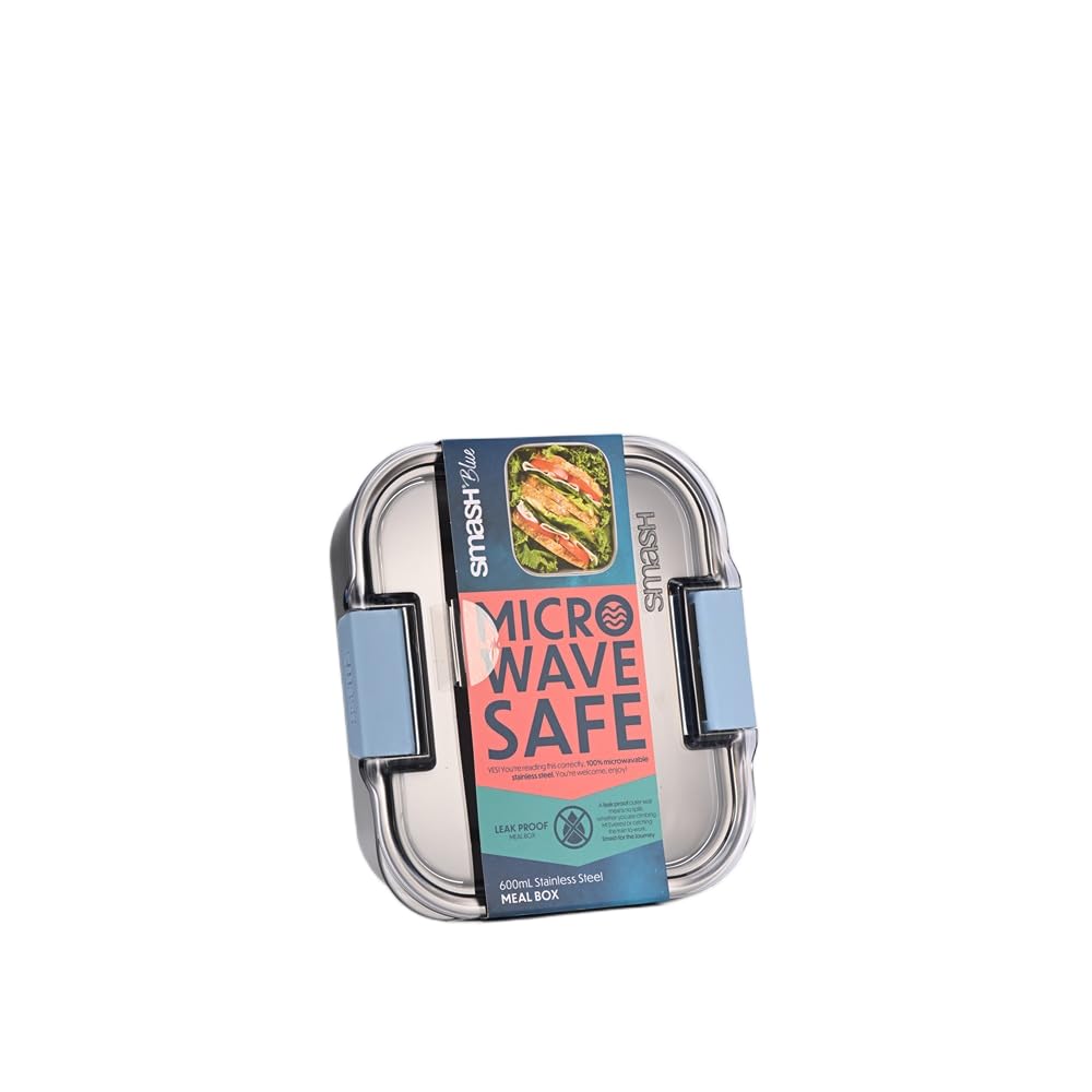 Smash STAINLESS STEEL MEAL BOX 600ML Teal/BLUE