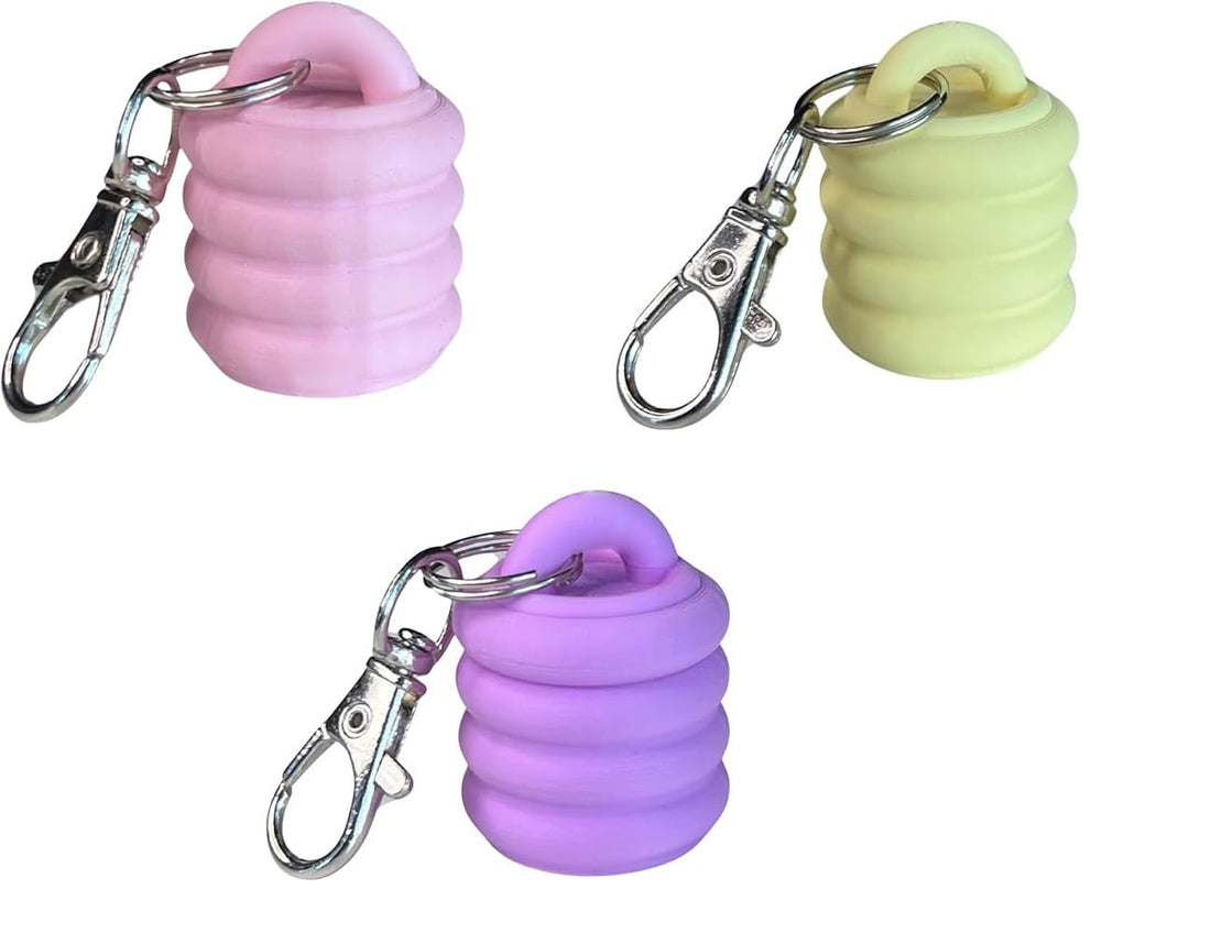 3PCS Keychain Cap Compatible with Summer Fridays Lip Balm & Compatible with Laneige Lip Gloss Holder Keychain Lip Balm