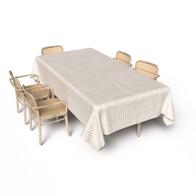ART MOOD HOME Hazel Tablecloth Waterproof POLYESTER FABRIC Multi color 140W x 300L CM