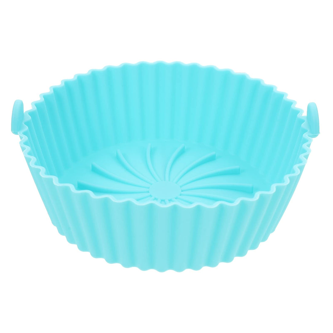 Luxshiny Air Fryer Silicone Pot Round Reusable Grill Basket Plate Replacement Liner 6.3 Inch Air Fryers Replacement Oven Accessories Blue