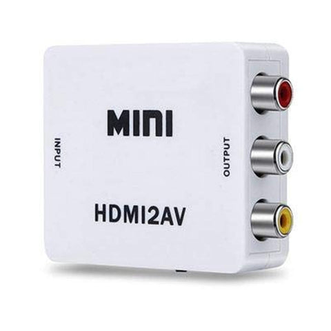 1080P HDMI to AV 3RCA CVBs Composite Video Audio Converter Adapter Supporting PAL/NTSC with USB Charge Cable for PC Laptop Xbox PS4 PS3 TV STB VHS VCR Camera DVD