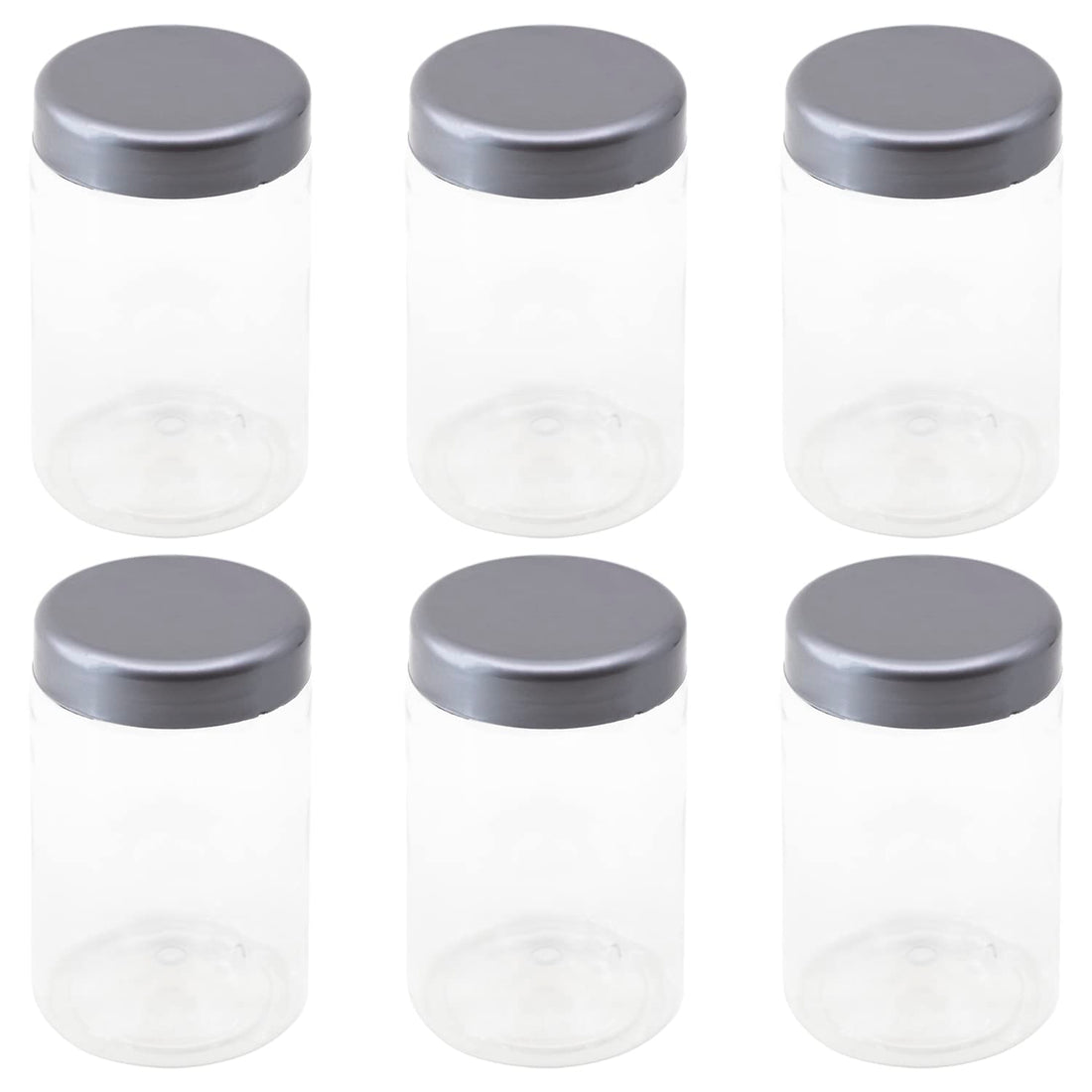 Generic 10pcs Clear Plastic Round Jar 300ml with Screw Lid - Solid, Dishwasher Safe