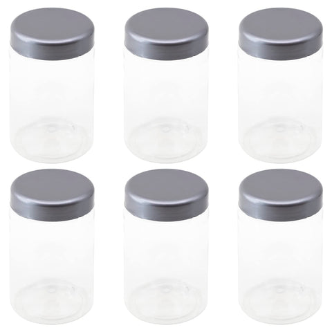 Generic 10pcs Clear Plastic Round Jar 300ml with Screw Lid - Solid, Dishwasher Safe