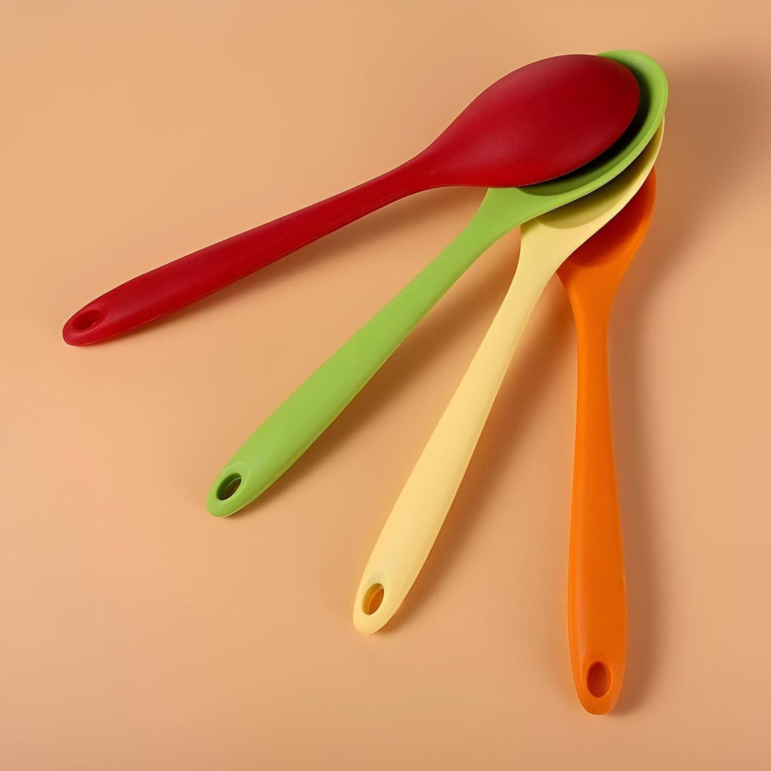 Silicone Spatulas - Heat Resistant Non-Stick Kitchen Utensils for Cooking, Stirring and Mixing, Ergonomic Design for Easy Handling and Versatile Use (Pace 4)