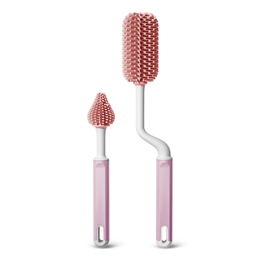 Mee Mee 360 Movable Silicone Bristle Baby Feeding Bottle Cleaning Brush & Cleaner, Ergonomic Handle, Easy to Clean Bottle Corners for Narrow Neck & Wide Neck Feeding Bottles (Pink)