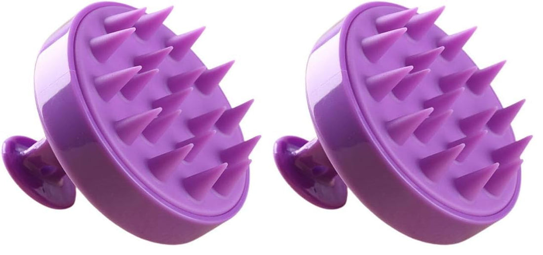 Scalp Massager, Shampoo Brush Soft Silicone Bristles Head Massager, Hair Scrub Brush for Wet and Dry Hair, Scalp Exfoliator,Reduce Dandruff, Massage Scalp, Promote Hair Growth (Random Color)