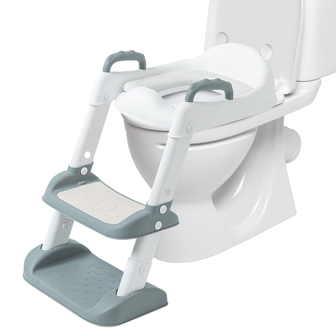 Tazweeq Potty Training Seat, Toddler Step Stool, Collapsible Toddler Toilet for Boys and Girls,Adjustable Height Potty Training Toilet with Non-Slip Soft Pad