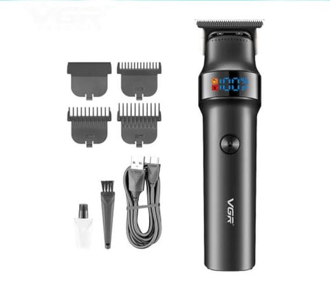 VGR V-987 Professional Rechargeable Hair Trimmer Stainless Head Cordless Hair Trimmer with Cutting Control Combs for Men or Family Powered on Rechargeable Li-ion Battery