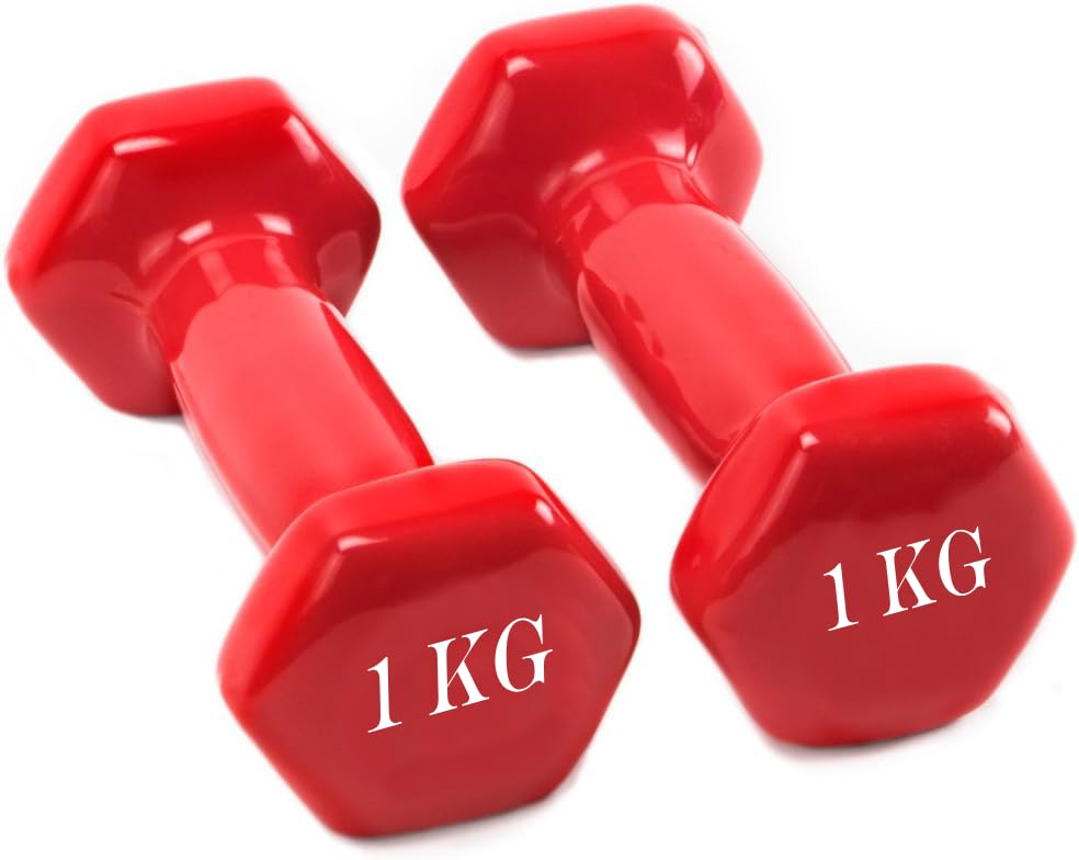 Double Dumbbells Vinyl Hexagon Hand Weights For Muscle Training