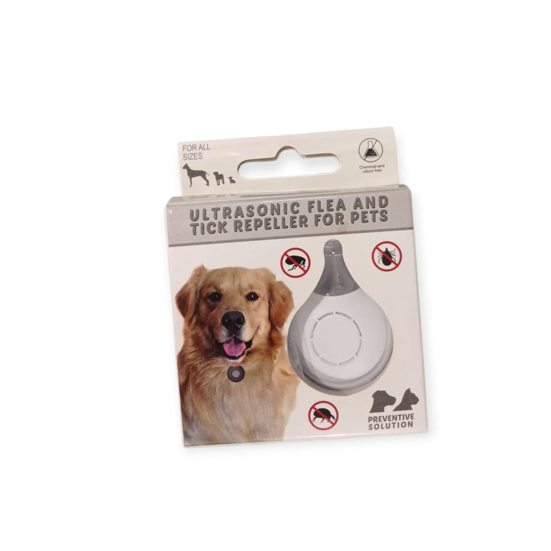 Ultrasonic Flea and Tick Repeller for Pets, USB Charging, with Climbing Clip, Working Indicator, All Sizes, Protective Solution