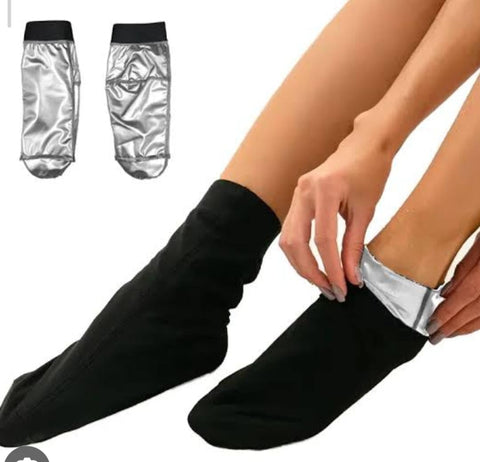 Foot Sauna Socks, Innovative Heat Reflective Lining Helps Soften Rough Skin and Deeply Moisturize Feet, Perfect for Home Care and Get Smooth Feet Easily.