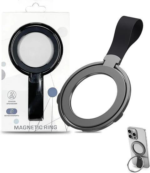 Next Store Magnetic Phone Holder with Removable Silicone Ring, Compatible with All Phones, Stylish Design, Lightweight, Supports Magnetic Charging, Easy to Use.