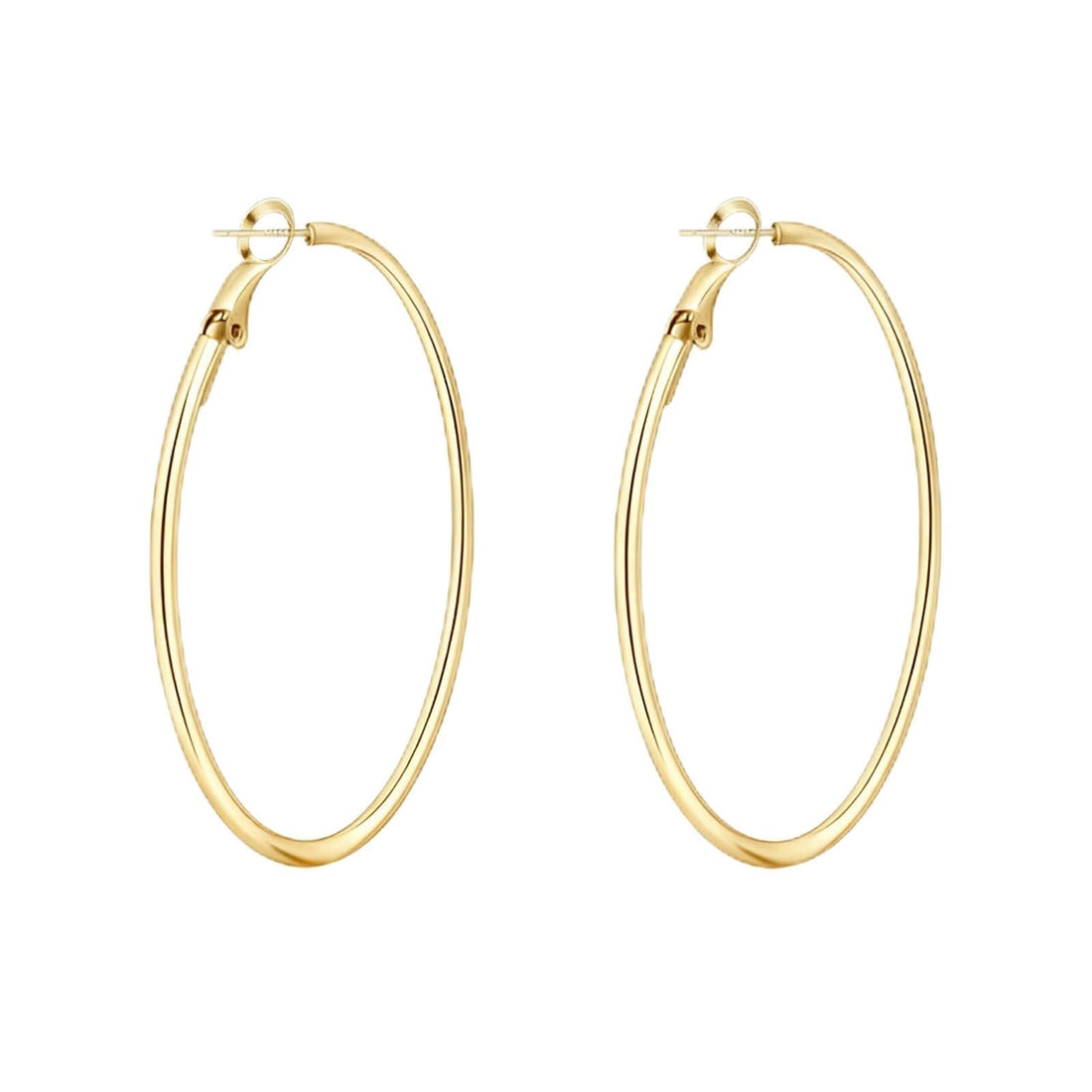 Hypoallergenic Extra Large Basketball Hoop Earrings for Women Men - Big Thin Hoop Earrings