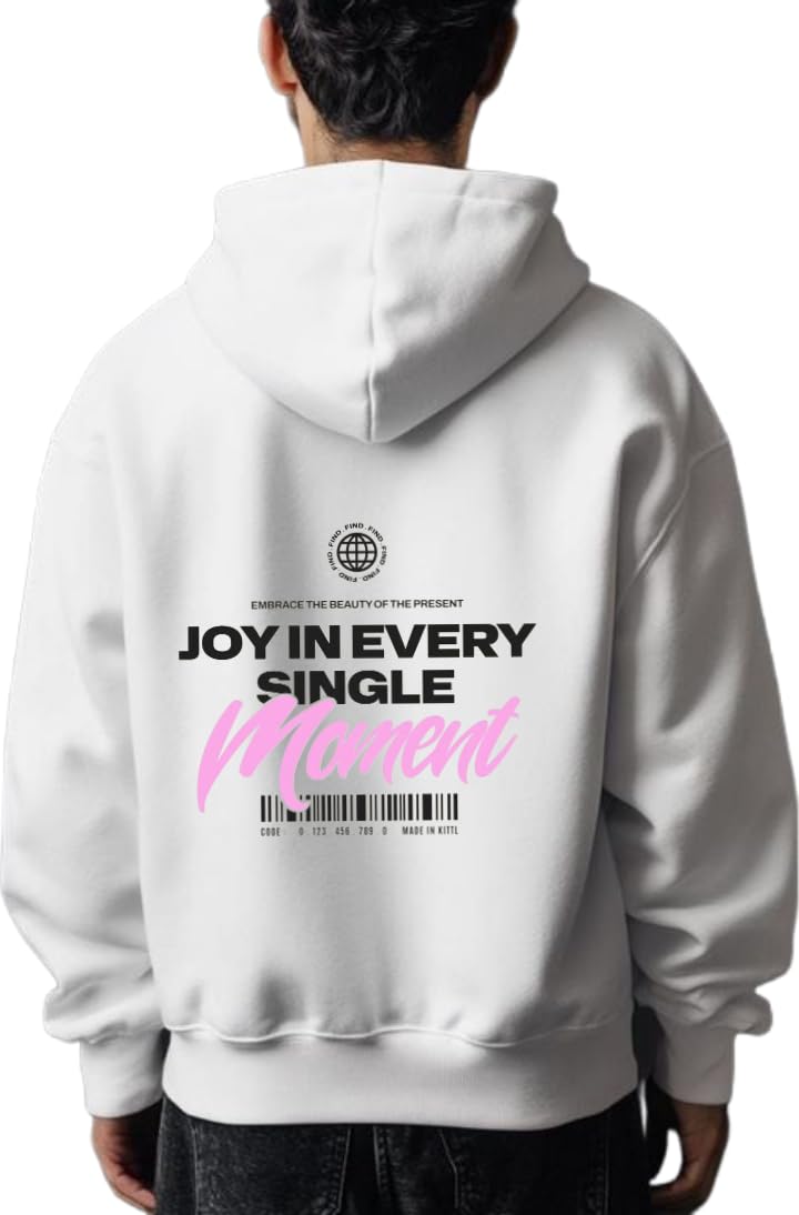 JOY IN EVERY SINGLE Moment Hoodie Back White