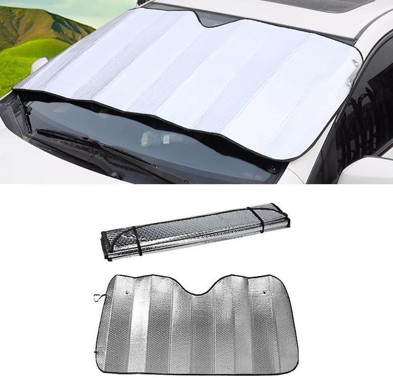Nesmah Store Windshield Sun Shade Foldable Sunshade UV Rays Protector Keep Car Cool (Size:140 * 70 cm, Code1135:8453)