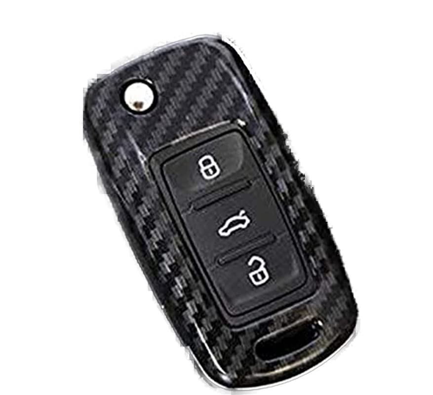 Other Carbon Key Cover - Fits Skoda A5, Unisex, Neon Multi Color