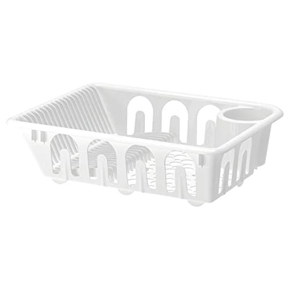 Ikea FLUNDRA Plastic Dish Drainer, White, 46 cm (18") x 36 cm (14") x 12 cm (4")