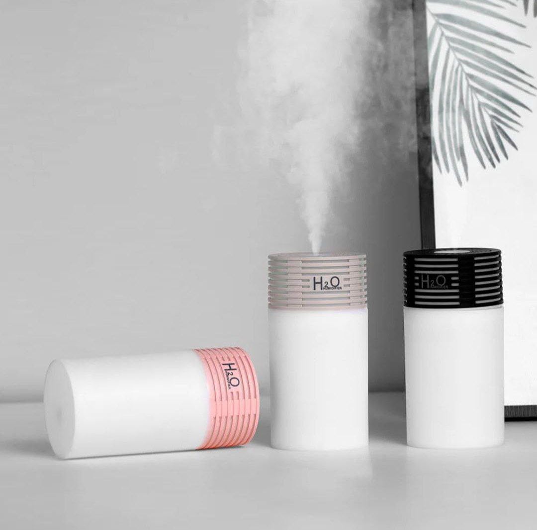 H2O Portable Mini Humidifier, Home Office Humidifier, Compact Cylinder