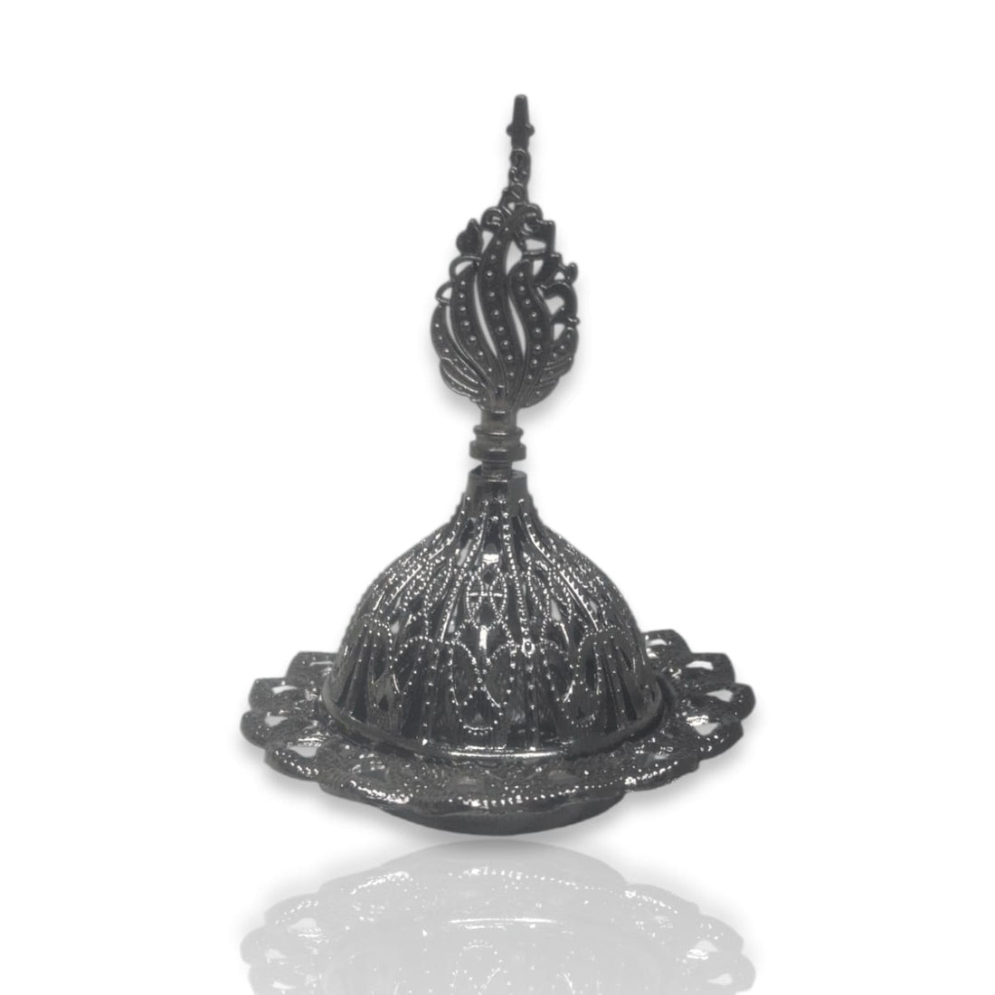 Premium Metal Incense Burner in Multiple Shapes and Colors | Perfect for Holidays and Celebrations | (Black 4)