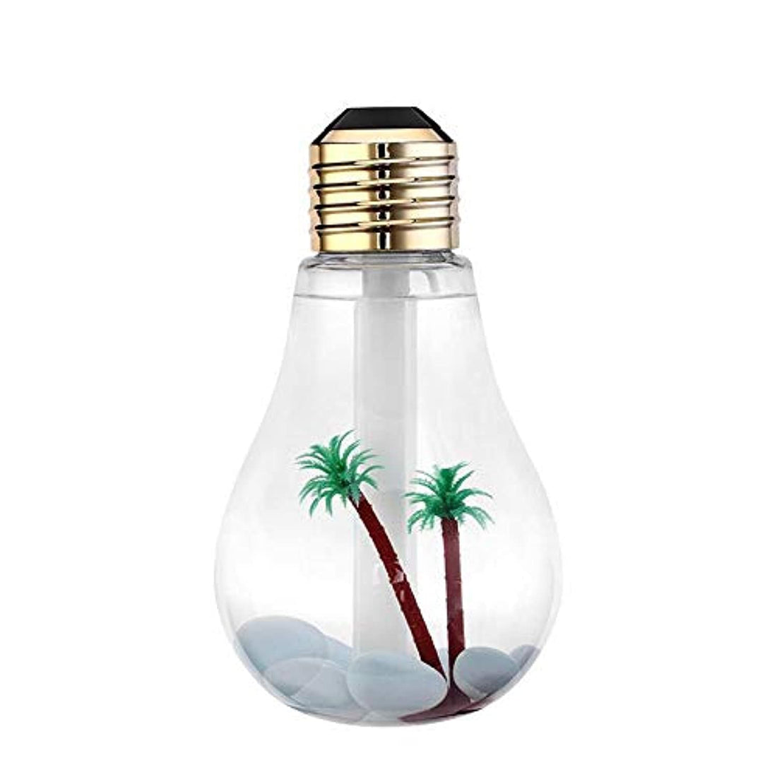 Usb air humidifier bulb 400ml 7 colors lamp diffuser humidifiers air purifier atomizer with colorful led night light for bedroom household office car