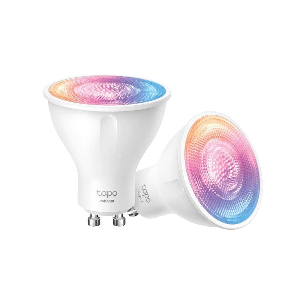 Tapo Smart Wi-Fi GU10 LED Bulbs, Multicolour, White Tunable, RGB, LED Spotlight Bulbs, Remote Control, Energy Saving, Works with Alexa & Google Home, No hub required Tapo L630(2-pack)[Energy Class E]