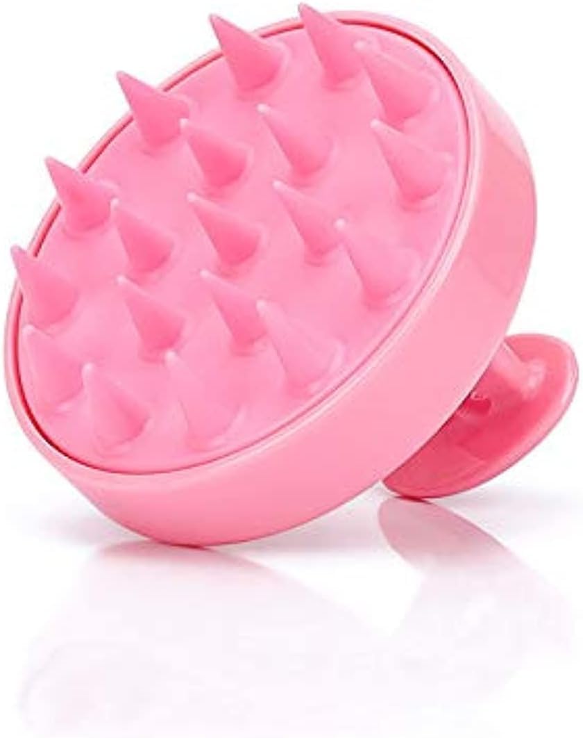 Soft Silicone Bristles Anti Dandruff Scalp Exfoliator Brush for Wet and Dry Hair (Random Color)
