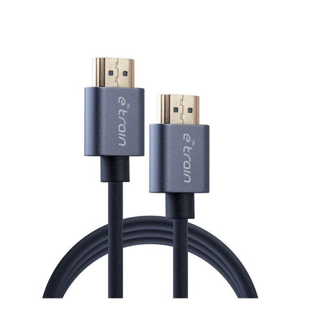 E-train (DC891) HDMI to HDMI Round Cable 4K 1.5M Gold Plated - Gray