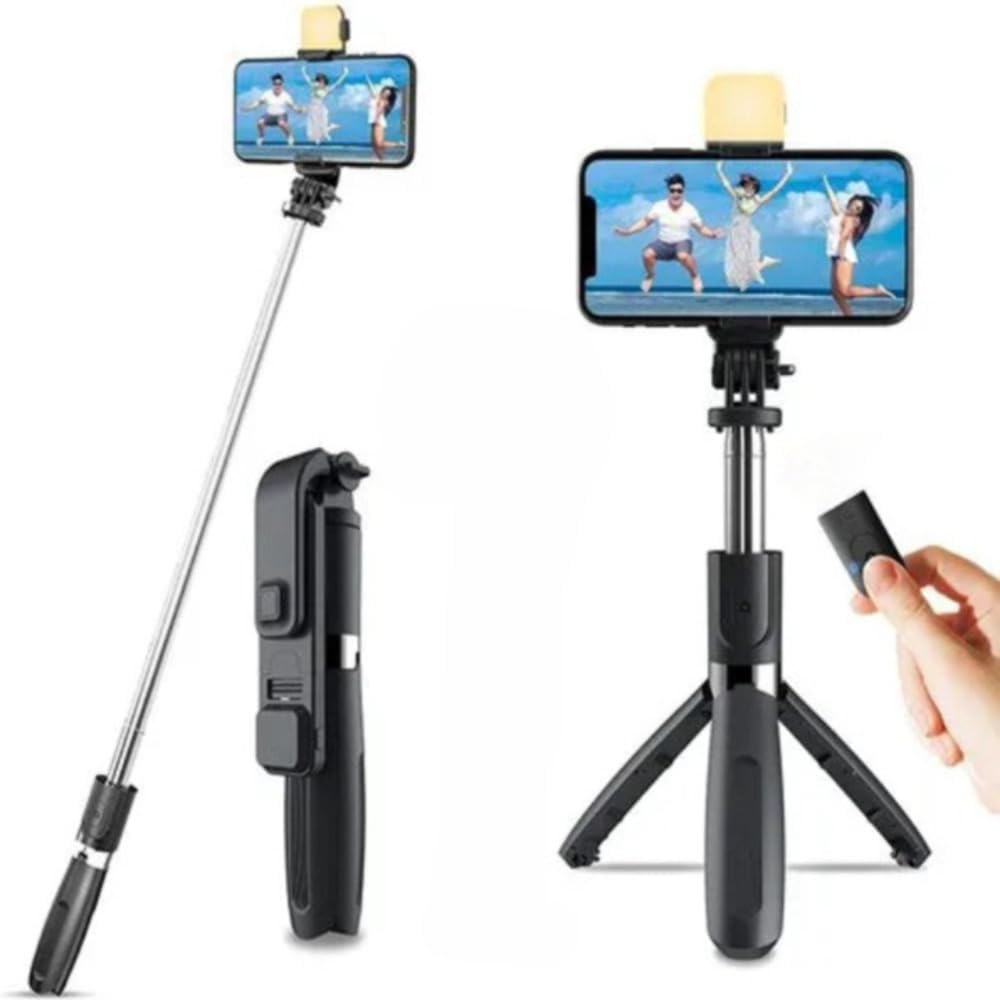 TECKMOJI Bluetooth Extendable Selfie Stick with Wireless Remote, 61 Cms Long Selfie Stick, Detachable Mobile Holder, Adjustable, Compatible for iPhone/OnePlus/Samsung/Vivo/Oppo and All Smartphone
