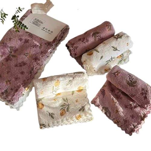 Microfiber Square Towel Set 25x25cm - Pack of 5 for Cleaning and Drying - Practical Towels for Daily Use in Kitchen and Bathroom