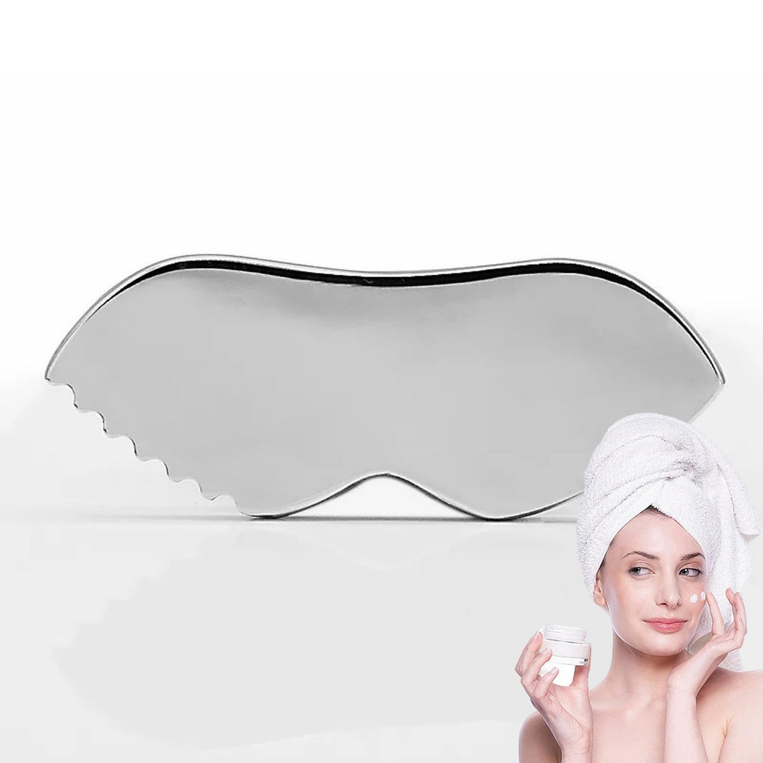 Gbbazu Gua Sha Facial Tools, Upgrade Stainless Steel Guasha Tool for Face, Metal Gua Sha Tighten Skin Massage Guasha Beauty Tool, Scraping Massage Tool, Guasha Beauty Tool for Face Body Eyes Neck