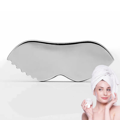 Gbbazu Gua Sha Facial Tools, Upgrade Stainless Steel Guasha Tool for Face, Metal Gua Sha Tighten Skin Massage Guasha Beauty Tool, Scraping Massage Tool, Guasha Beauty Tool for Face Body Eyes Neck