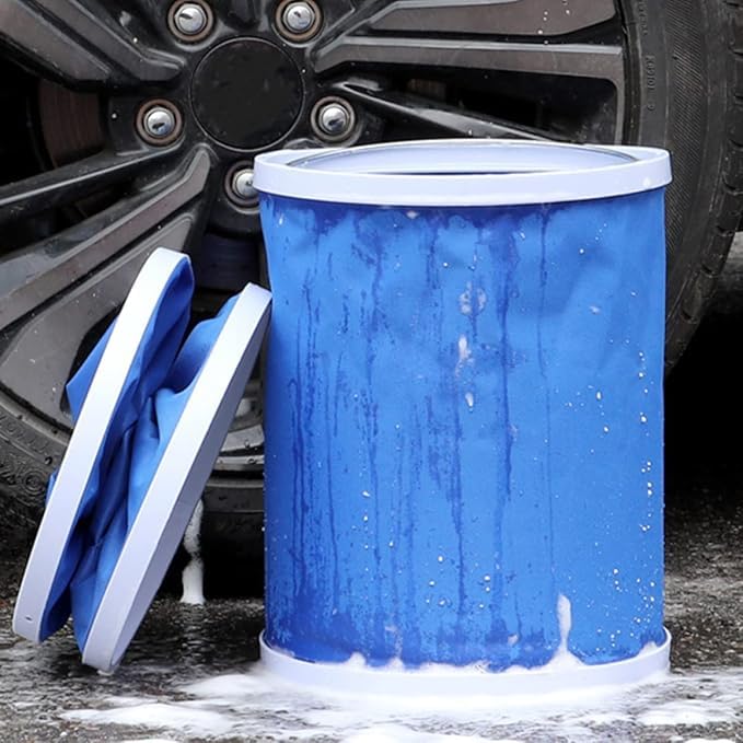 Portable bucket, foldable water bucket, for travel, hiking and fishing, (large capacity, multi-use,multi color one piece)